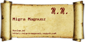 Migra Magnusz névjegykártya